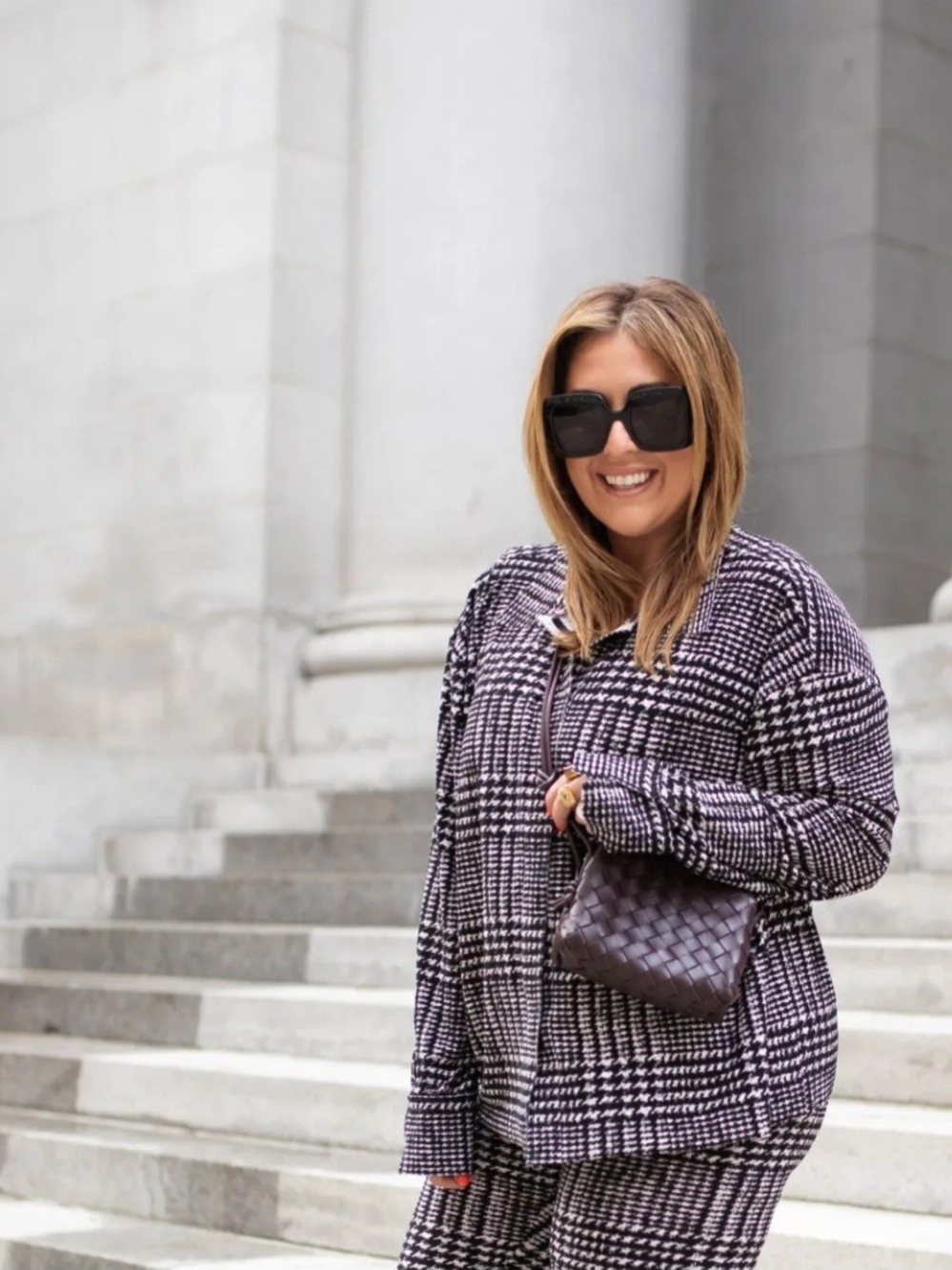 Norma Kamali Boyfriend Over Size Shirt In Brown And White